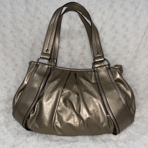 NINE WEST Nine & Co. Gold/Bronze/Metallic Hobo handbag. Like new condition. - Picture 2 of 16